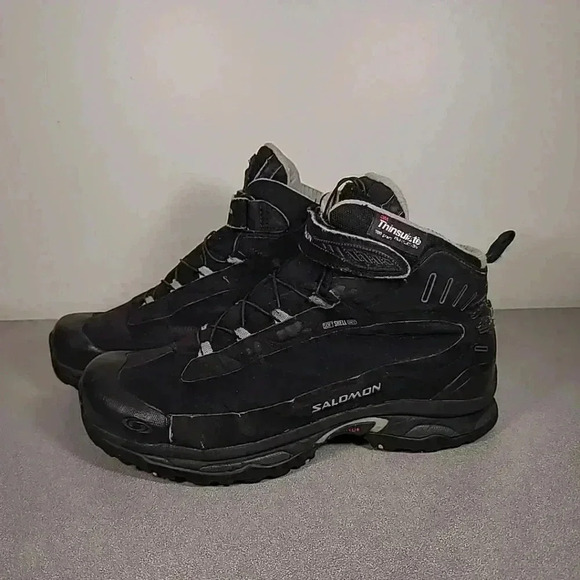 Salomon Men Deemax 2 Dry Hiking Boot Black 107655 Insulated Thinsulate Size 7 - Picture 3 of 7